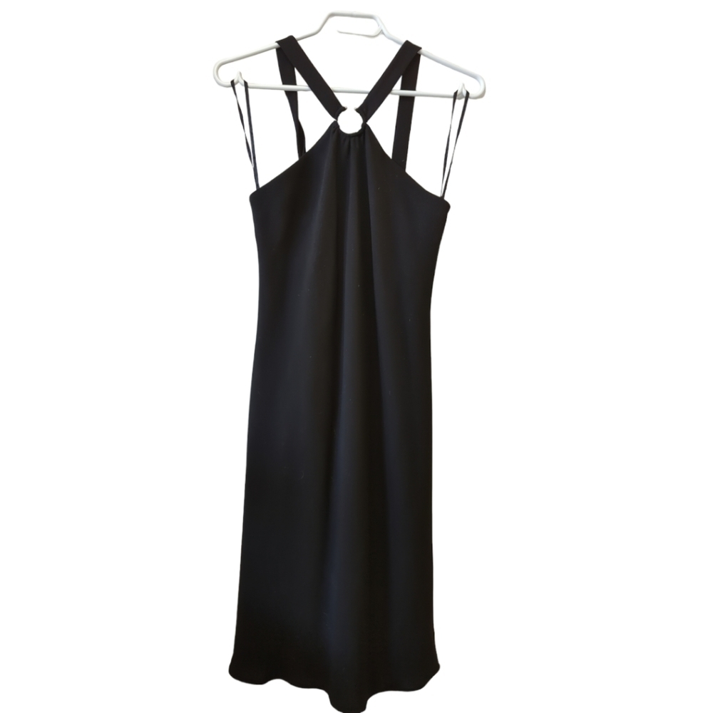 Evan-picone black faux halter 8P